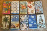 Punch Studio Mesafina ++ Pack Of Guest Towels Dinner Napkins Shells Ocean Beach New. Price: $16.95.