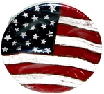 Patriotic Dessert Paper Plates 20 Ct 7.9" Wood Plank American Flag New. Price: $9.89.