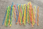 40PC Neon Translucent Multicolor Swizzle Sticks 7" Cocktail Stirrers Amscan New. Price: $12.99.