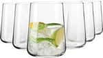 Infinity Drinking Set Of 16.6 Oz Water Juice Glasses, Modern Tapered New. Price: $93.99.