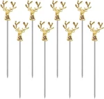 Cocktail PICKS,8 Piece Stainless Steel Deer Head Shape Martini Gold New. Price: $17.41.