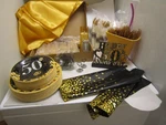 50TH (260 Pieces) Golden Wedding Anniversary Tableware Set Open. Price: $23.95.