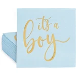 Sparkle And Bash It's Boy Napkins - 5X5 Inch (pack Of 50), Blue,gold,white New. Price: $15.42.