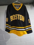 Happy Gilmore Boston Hockey Jersey Adult Mens Black Yellow Unlc Used. Price: $30.00.