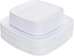60PCS White Square Plastic Plates Disposable - Heavy Duty Party Include 3 New. Price: $35.24.