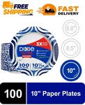 Dixie Ultra Disposable Paper Plates, 10", Multi-color, 100 Count New. Price: $18.45.