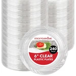 Stock Your Home 6 In Plastic Dessert Plates 240 Pack Flexible Disposable New. Price: $31.99.