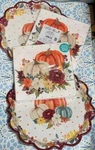 Pioneer Woman 2-PUMPKIN Thanksgiving 11.5 Dinner Plate 8CT & 2-20 Napkins New. Price: $32.00.
