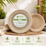 Disposable Plates Biodegradable Sugarcane Bagasse Eco-friendly 7"INCH 125 Pack New. Price: $18.99.
