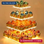 Yestbuy 4 Tier Cupcake Stand Acrylic Tower Display With Led Light Premium Holder New. Price: $36.73.
