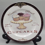 Oneida Cream, Brown, Gold & Pink World's Best Cupcake B-day Dessert Plate Cakes New. Price: $9.99.