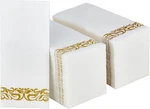 200 Pack Guest Towels Disposable Bathroom, Soft And Linen 17X12 Inches, Gold New. Price: $50.04.