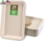 Bloomoon 50 Pack 14 Inch Disposable Crawfish Trays,large Paper Plates Fo New. Price: $38.78.