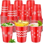 Jingmore 60 Pcs Red Christmas Plastic Party Cups 16 Oz Snowflake Disposable New. Price: $26.98.