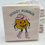 Mixed Lot Of 4 Halloween Napkins - Fun Pink Spooky Movies Howdy Pumpkin Ghosts Used. Price: $22.00.