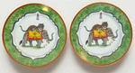 Lynn Chase Tiger Raj Salad/dessert Plate 8 1/4" Hand Made China W/ Gold Leaf New. Price: $99.99.
