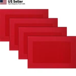 Panda Palm Vinyl Heat-resistant Table 4 Placemats, 01: Candy New. Price: $20.16.