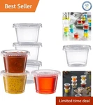 100 Count Clear Disposable Oz. Plastic Portion Cups With Leak-resistant Lids New. Price: $28.45.