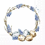 Easter Egg Wreath Napkins Ambiente Muscari Pattern Luncheon Sz Pack Of 20 New. Price: $6.95.