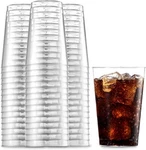 100 Clear Plastic Cups 12 Oz Tumblers Fancy Disposable Wedding Party ... New. Price: $28.14.