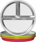 Jayour Kids Stainless Steel Divided Plates With Anti-slip Silicone Sleeves New. Price: $52.51.