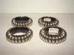 Set Of 4 Silver Tone Metallic Coated Art Deco Napkin Rings Made India Pre-owned. Price: $6.59.