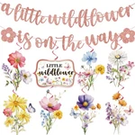 Wildflower Baby Shower Decorations For Girl, 17PCS Paper Shiny Banner Hanging... New. Price: $17.82.