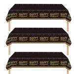 Happy Retirement Party Tablecloths - 3PIECES Black And Gold Disposable Plasti... New. Price: $20.80.