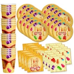2ND Birthday Party Supplies Set Two Cool Summer Plates Napkins Cups Serves 16 New. Price: $32.36.