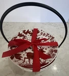 Holiday Silhouettes By Room Creative New Set Of 4 Dessert Plates W/metal Holder. Price: $22.00.