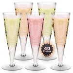 Plastic Champagne Flutes Disposable Wine Glasses - 40 Pack 4.5OZ Clear Mimosa... New. Price: $30.68.