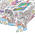 Gatherfun Magical Unicorn Birthday Party 88" X 54" (rectangular), White New. Price: $14.75.