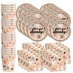 Lets Get Spooky Party Supplies Halloween Birthday, Plates Napkins Cups 16 Set New. Price: $31.28.