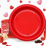 Bonsiny Red Plastic Plates Disposable 10 Inch 50 Pcs, New. Price: $28.90.