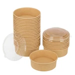 Gheir 100-PACK 20OZ Kraft Paper Disposable Bowls With Lids For Food New. Price: $108.31.