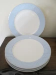 Set Of 4 Kate Spade Lenox Laurel Street Blue & White Dinner Plate 11.5"/NWT New. Price: $84.99.