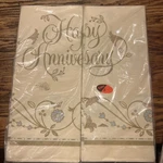 Two Vtg Hallmark Large Paper Table Cover, Happy Anniversary, 60 X 102 New. Price: $15.00.