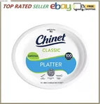 Chinet Classic Platter Paper Plate, 12.63" X 10", 100 Ct. New. Price: $32.85.