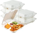 50 Pack Clamshell Take Out Food Containers, 100% Compostable Disposable To Go New. Price: $30.01.