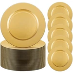 Charger Plates 50 Pcs 13 Inch Round Gold Wedding Plastic Dinner Tanlade Bulk New. Price: $154.99.
