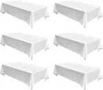 Fitable Faux Linen White Tablecloths For Rectangle 90" 156" (6 Pack), New. Price: $177.72.