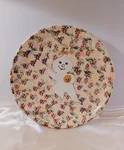Halloween Ghost Plate Ceramic Unique Design Handpainted 12.5" Vintage 1979 Cute Used. Price: $25.50.