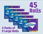 Members Mark Ply Toilet Paper 45 Rolls 235 Sheets Bath Tissue Ultra Soft New. Price: $47.49.