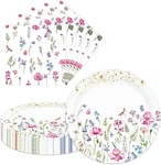 Wildflower Paper Plates And Napkins Set Of 40 20X 7 Inch Floral Cake & New. Price: $12.40.
