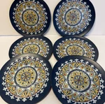 6 Members Mark Olympus Medallion Melamine 5.75 Bread Appetizer Plates Used. Price: $17.00.