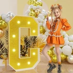 Imprsv Marquee Letters 3FT: Golden Party Decor Light Up LARGE..162 New. Price: $25.00.