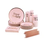 Ottin 250PCS Pink Rose Gold Happy Birthday Guests, And Foil New. Price: $26.26.