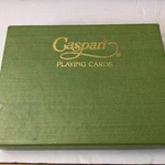 Caspari 2 Deck Set Poker Bridge Cards Bamboo Pattern In Box Used. Price: $18.99.