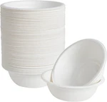 Ecolipak 150 Pack Paper Bowls, Disposable Compostable Oz, 12OZ-WHITE New. Price: $26.05.