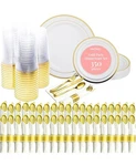 350-PIECE Engagement Party Decorations Disposable Dinnerware Set For Guest... New. Price: $55.00.